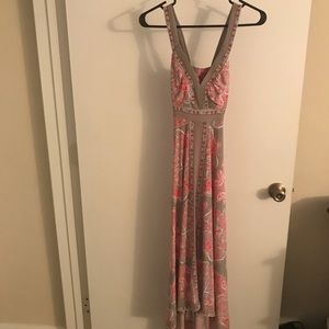 INC handkerchief hem dress.